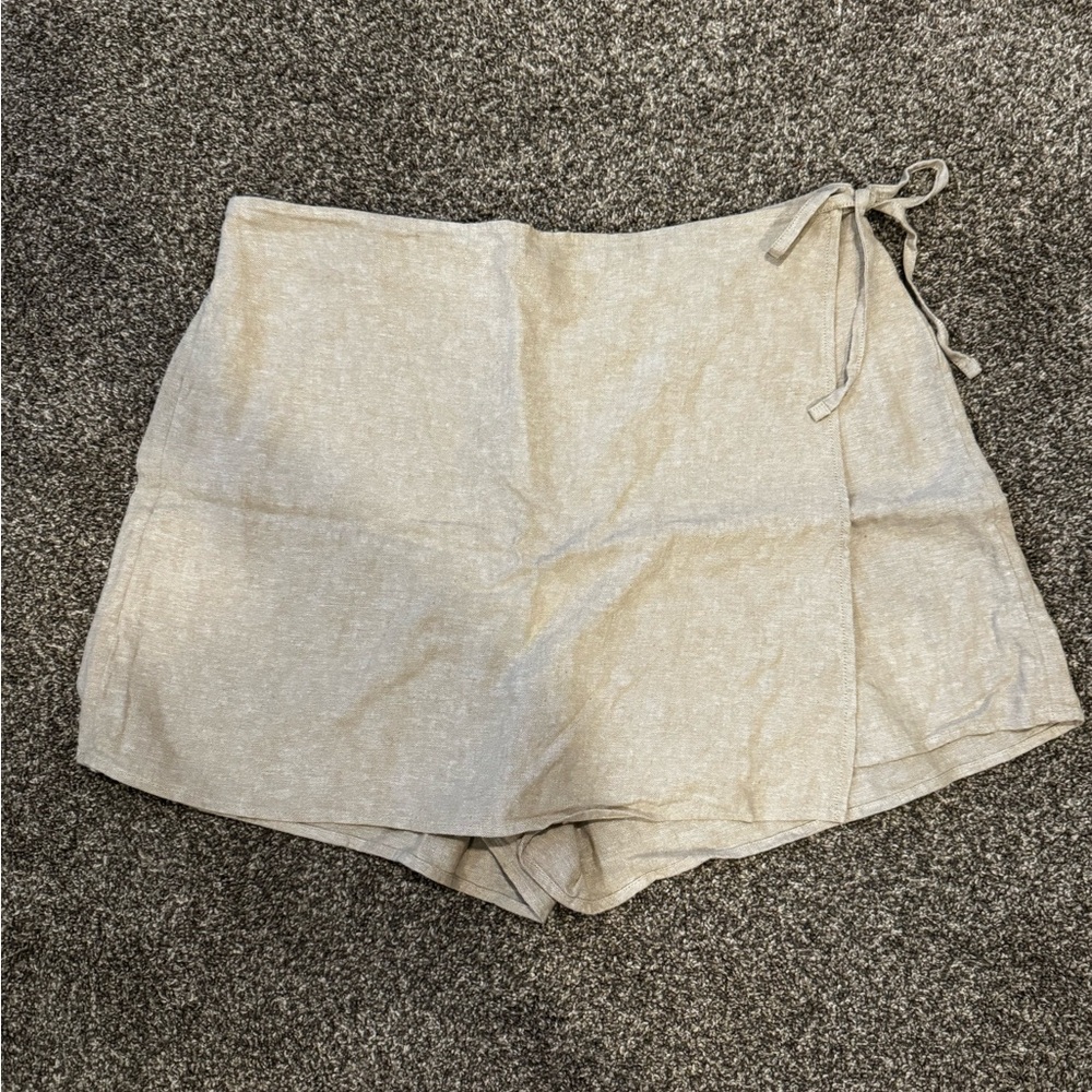 Linen Wrap Skort
